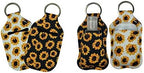 4 Piece Hand Sanitizer Bottle Holder Keyring Neoprene Keychain - Image 4