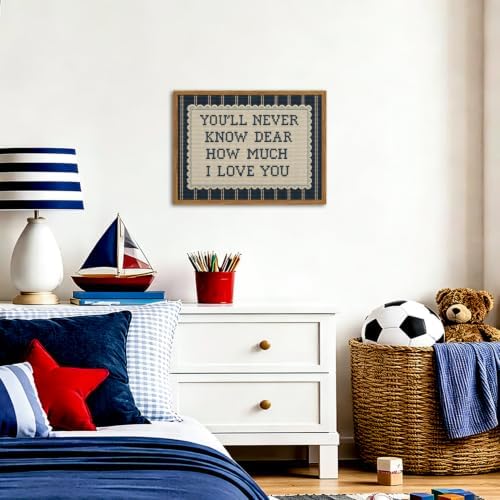 Framed You'll Never Know Dear How Much I Love You Wall Art, Vintage Nursery - Image 4