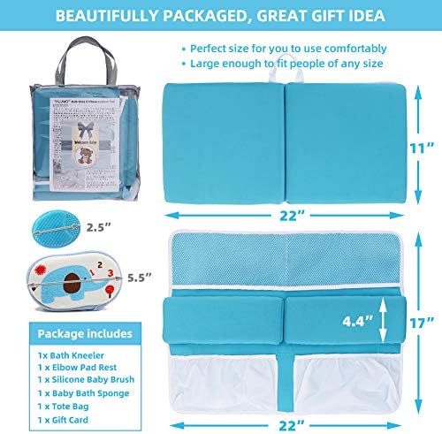 Bath Kneeler and Elbow Rest Set Thick Baby Bath Kneeling Pad Bathing Kneeling - Image 6