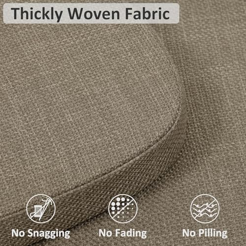 Shinnwa Kitchen Chair Cushions Set of 2, High-Resilience Foam Windsor Seat Pads - Image 3