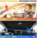 Car Windshield Sun Shade Foldable Reflector Sunshade - Image 5