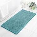 Chenille Bathroom Rug 26"x44" Aqua, Non-Slip Plush Bath Mat by Kildoss