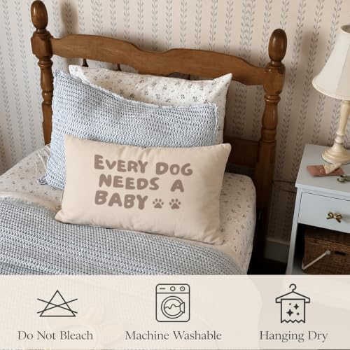 Every Dog Needs a Baby 12x20 Pillow Cover Baby Shower Decor, Pregnancy - Image 5