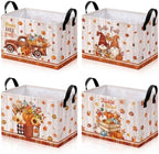 4 Pcs Fall Storage Basket for Gifts Empty Large Fall Pumpkin Storage Bins by Bulyoou