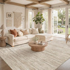 Nakagishi 9x12 Area Rugs Living Room: Washable Large Vintage Rug Neutral - Image 2