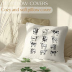 Farmhouse Highland Cow Pillow Cover 18x18 Double-Sided, Highland Cow Lovers - Image 3
