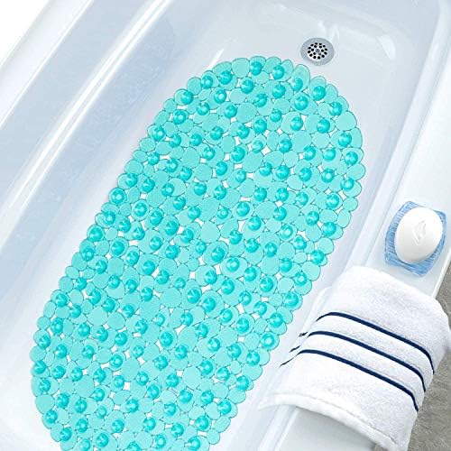 WELTRXE Pebbles Bath Mat Oval Non-Slip Bathtub Mat - Image 7