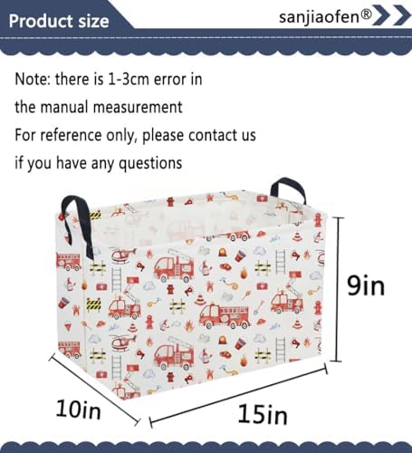 Sanjiaofeng Rectangular Fire Engine Storage Basket, Kids Toy Storage Bin - Image 7