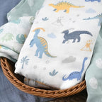 GLLQUEN BABY Muslin Swaddle Blankets 4Pk Receiving Blanket Large 35" x 40" - Image 4