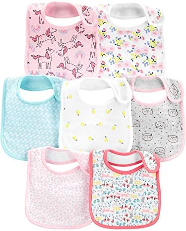 Simple Joys by Carter's Baby Girls' 7-Pack Teething Bibs by SimpleJoysbyCarters