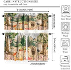 Forest Valance Curtain for Kitchen, Retro Mountain Forest Nature Tree Woodland - Image 5