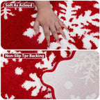 ORTIGIA 20x32 Merry Christmas Snow Bath Mat - Image 5