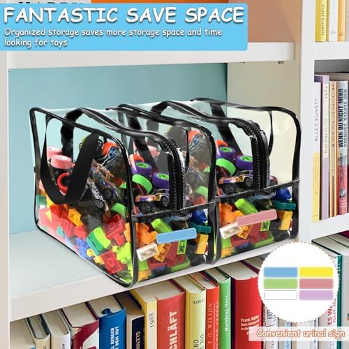 6 Pcs Widen XL Toy Storage Bags Waterproof Clear Toy Organizer - Image 4
