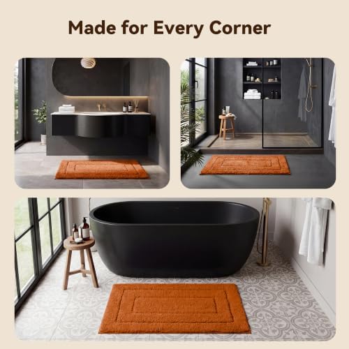 GRANNY SAYS Terracotta Bathroom Rug 16" x 24", Non-Slip Bath Mat - Image 7