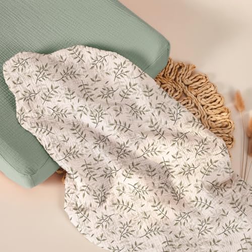 lulumoon Muslin Changing Pad Cover: 32x16 Fit Standard Rectangle Pad - Image 6