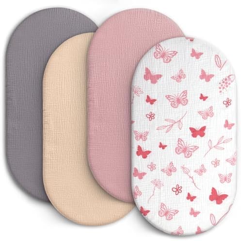 100% Muslin Baby Bassinet Sheets by Unknown