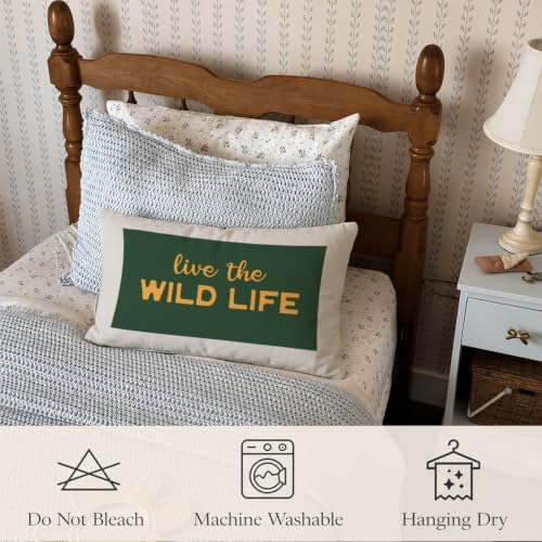 Boys Room Decor Live The Wild Life 12x20 Pillow Cover - Image 5