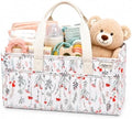 Diaper Caddy Organizer, Floral Design, Portable Nursery Basket by Unknown