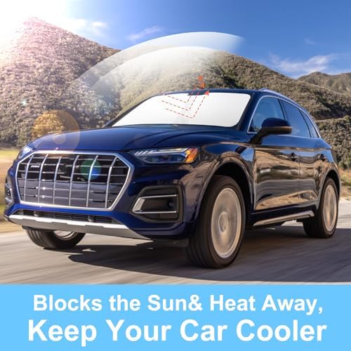 TINGLU Sun Shade for Audi Q5 2018-2024 2025 2026 Accessories Windshield Sun - Image 5