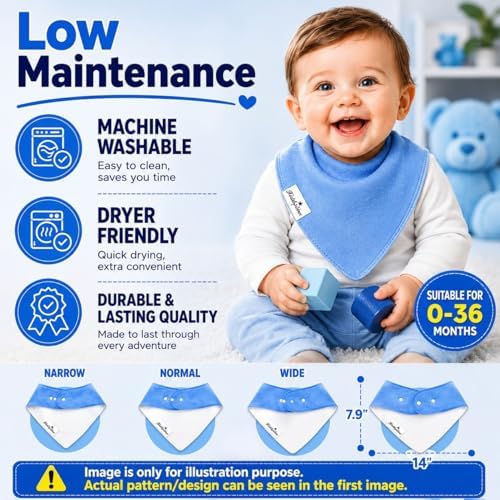 KiddyStar Premium Organic Cotton Bibs - Image 5