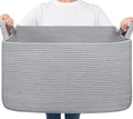 Goodpick Large Woven Rope Blanket Basket by Goodpick