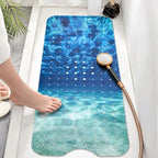 Seawater Bathtub Mat Non Slip, Ocean Waves Bath Tub Mat Baby Bath Mats - Image 2