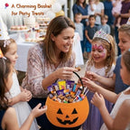 Pumpkin Storage Basket | Woven Cotton Rope Bin | Cute Halloween Candy Bowl - Image 2