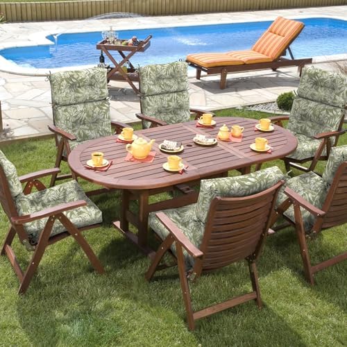 DYTXIII Outdoor High Back Chair Cushions Set of 2, Water Repellent Tufted - Image 7