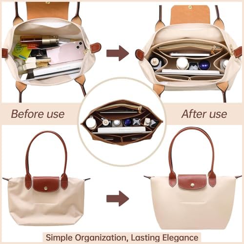 OPPOSHE Purse Organizer Insert for Longchamp Le Pliage, Premium Felt Long Champ - Image 3
