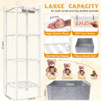 Stuffed Animal Storage with Toys Tray, 57In Large Wooden Stuffy Plushies - Image 2