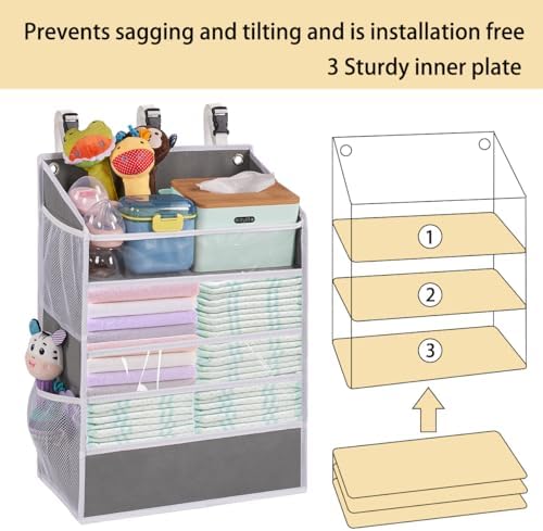 WishJazz XL Hanging Diaper Caddy Organizer - Image 5