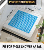 HITSLAM Shower Mat Anti Slip, Square Bath Mat - Image 2