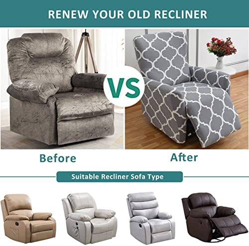 NILUOH Stretch Recliner Covers 4 Piece, Non-Slip Lazy Boy Chair Covers - Image 5