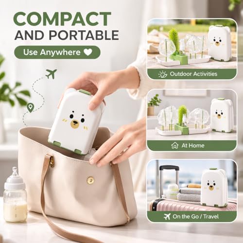 Travel Bottle Cleaner kit, 7in1 Baby Toddler Travel Essential Silicone Bottle - Image 3