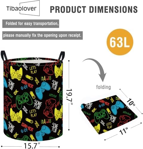 Baby Laundry Basket Baby Nursery Hamper Kids Laundry Basket Toy Storage Bin - Image 2