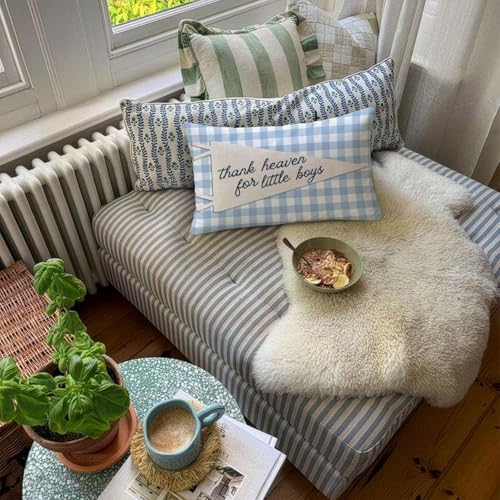 Thank Heaven for Little Boys 12x20 Pillow Cover, Boy Nursery Decor - Image 5