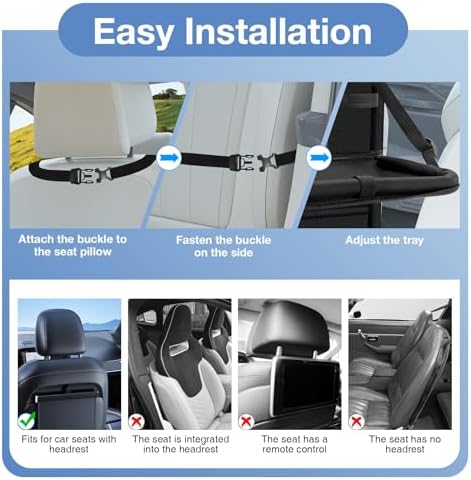 Car Backseat Organizer with Table Tray 9 Storage Pockets Backseat Car Organizer - Image 6