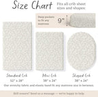 Sorrel + Fern Baby Crib Sheets Neutral, Fitted 2-Pack - Image 5