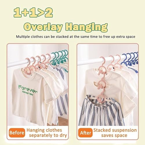 Baby Clothes Hangers 20 Pack, Plastic Kids Hangers Space Saving - Image 5