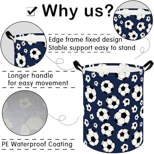FXOLCSHE Laundry Hamper, Football Soccer Basket Kids Storage Basket, Kids Gift - Image 6