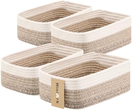 MiniArk Small Storage Baskets for Organizing | Closet Organizer Bins | Shelf by MiniArkStorageBasketsHome