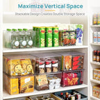 Vtopmart 4 Pack Extra Large Clear Stackable Storage Bins - Image 3