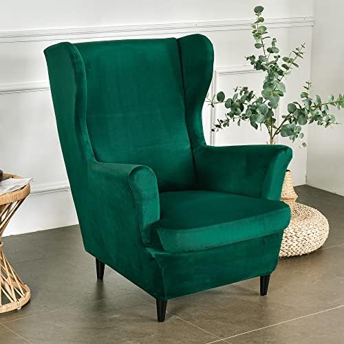 NILUOH Wingback Chair Covers 2-Piece, Armchair Slipcovers - Image 2