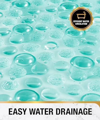 HITSLAM Oval Bathtub Mat Non Slip, 27x15 Inch Bubble Bath Tub Mat - Image 2