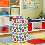 QUEENLALA Foldable Waterproof Round Fabric Laundry Basket Home - Image 7