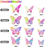 SAOROPEB 3D Butterfly Wall Decor 48 Pcs Laser Purple Butterfly Decorations - Image 6