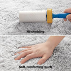 Amazon Basics Fluffy Washable Round Area Rug, Circle Shaggy Carpet - Image 4