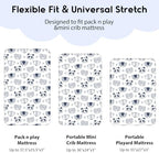Yoofoss 2-Pack Pack and Play Sheets Fitted 38x26 - Image 3