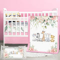 Hahafelt 3 Pcs Safari Animals Baby Crib Bedding Set by Hahafelt