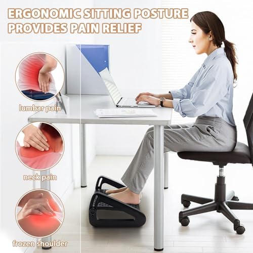 CasaZenith Foot Rest, Six Heights Adjustable Foot Rest Under Desk at Work - Image 4
